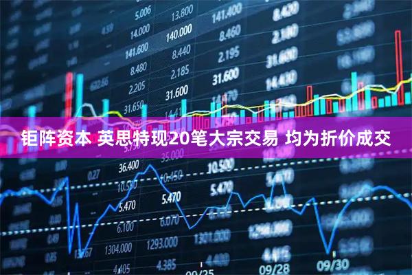 钜阵资本 英思特现20笔大宗交易 均为折价成交